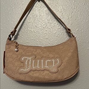 Juicy Couture Beige Shoulder Bag with Logo 11x6